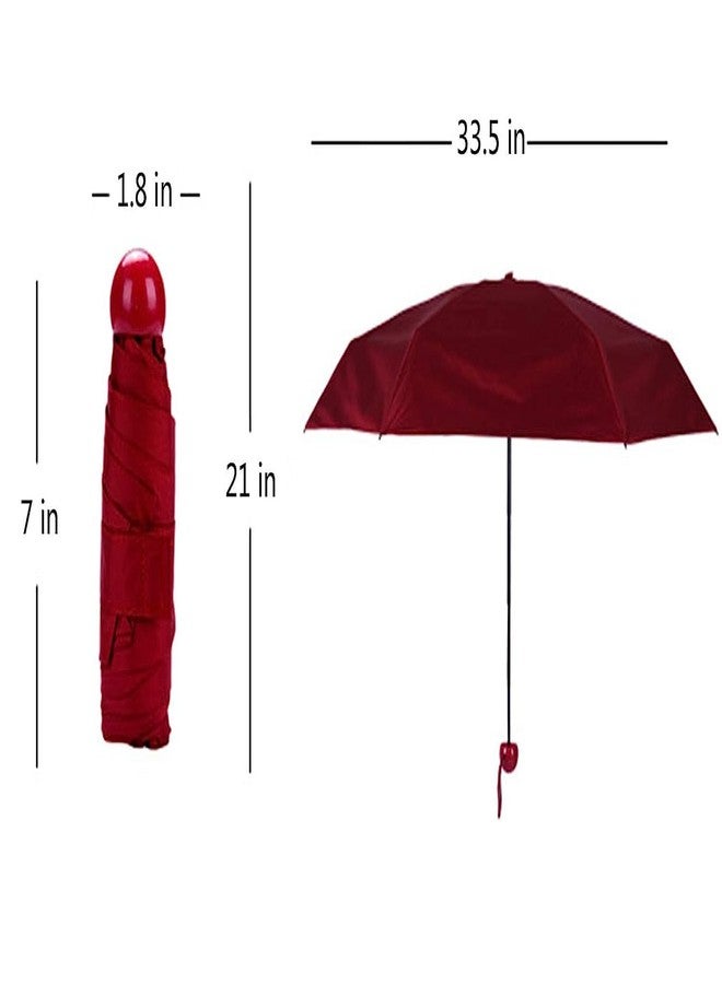 coku Portable Mini Travel Umbrella - Windproof Folding Umbrella with Storage Case Sun and Rain UV Protection Essentials for Women, Men, Kids,Rain (Color May Be Very) - Image 3